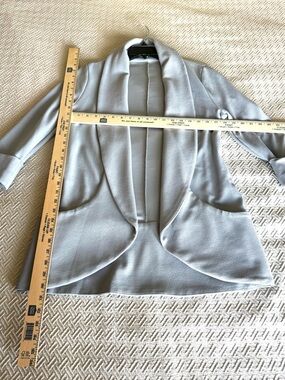 Light Gray Women's Open Front Shawl Collar Jacket by French Mauve